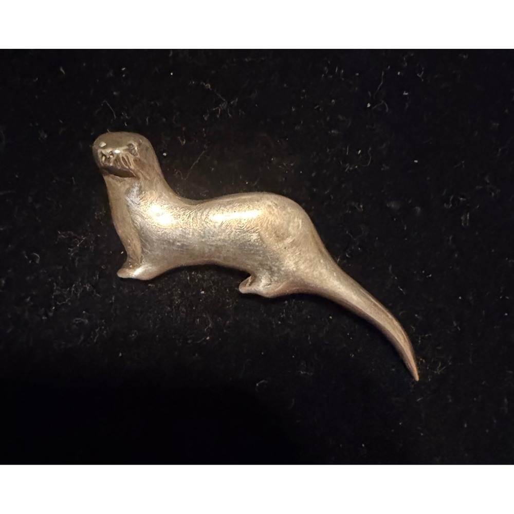 R. Nichols Sterling Silver Otter Pin